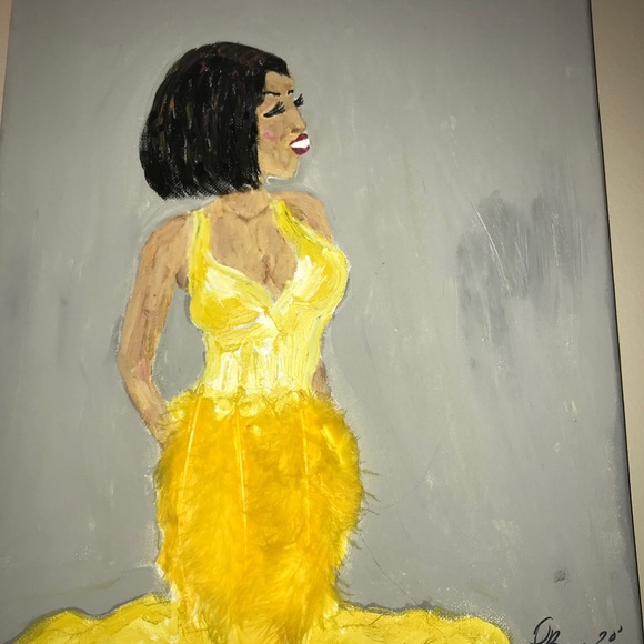 African American Woman, Girl Oil and Acrylic - Picture 4 of 5